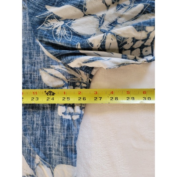 RJC Men's Blue Floral/Guitar Hawaiian Short-Sleeve Button-Down Shirt Size 2XL - Picture 5 of 8